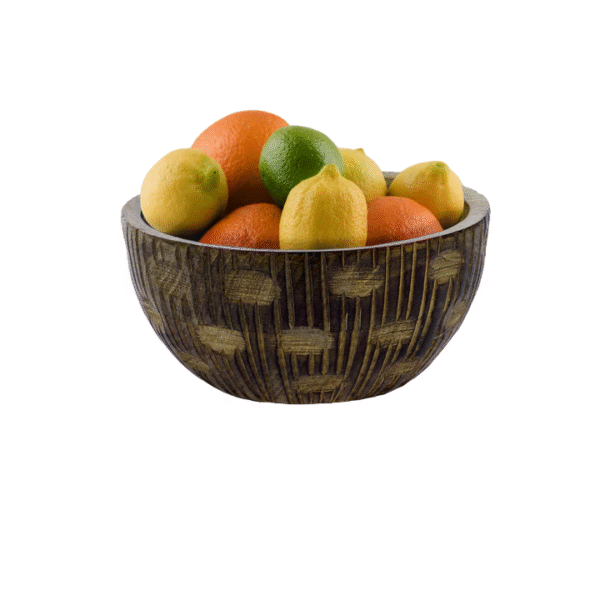 Handcrafted Carved Mango Wood Decorative Bowl | Rustic Natural Finish for Home & Kitchen Décor (Copy)