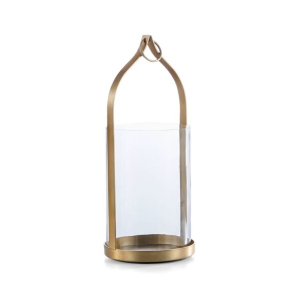 Luxury Metal & Glass Candle Lantern Set of 3 – Decorative Golden Hurricane Candle Holders for Home, Garden, Patio & Events